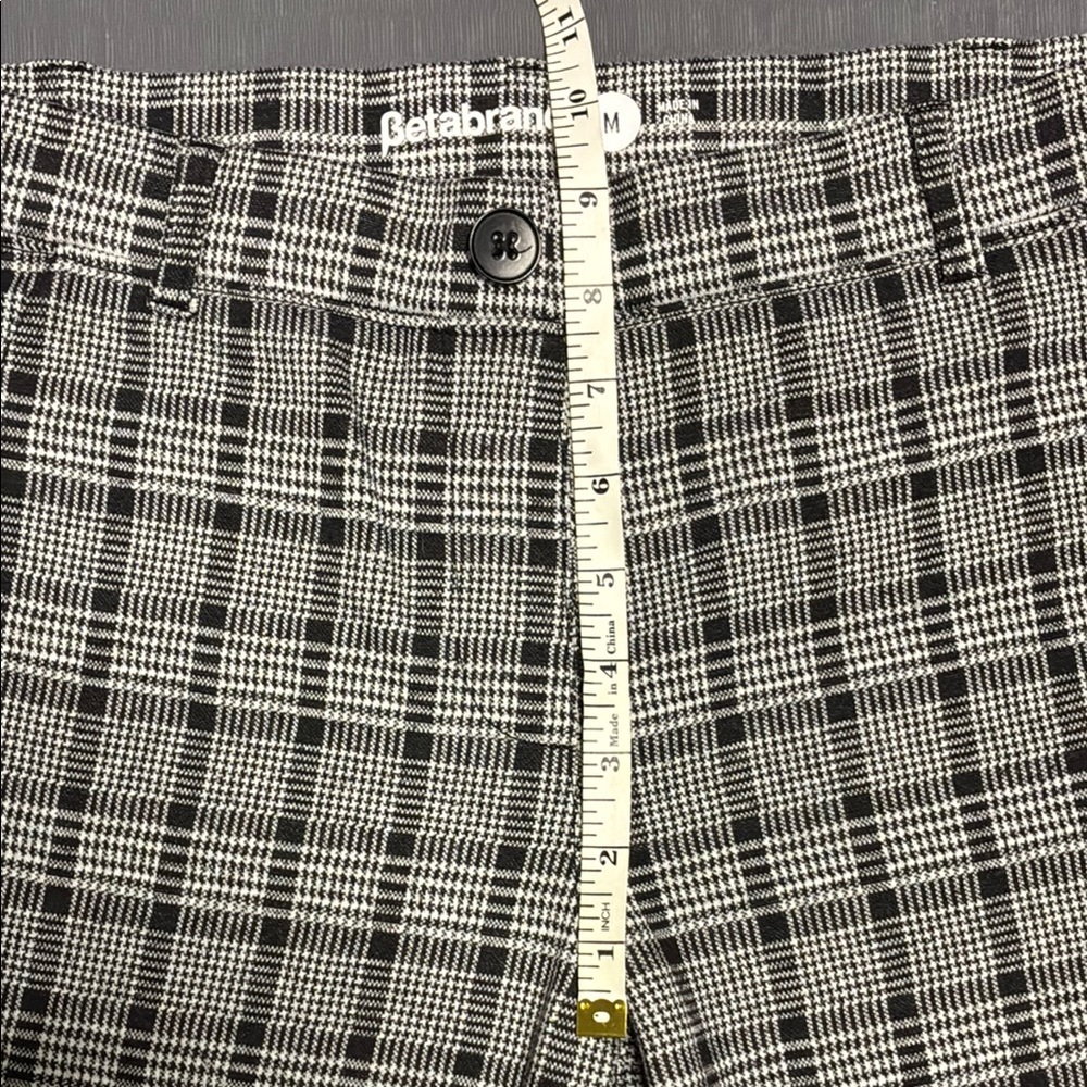 Betabrand Black and White Plaid Dress Pants - Picture 8 of 9